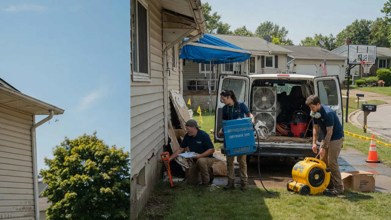 Ceiling Leak Cleanup in Bellevue, OH near me
